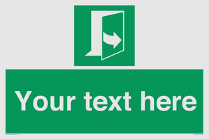 Custom sign safe condition door opens pulling left hand side